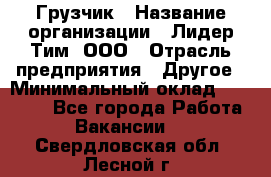Грузчик › Название организации ­ Лидер Тим, ООО › Отрасль предприятия ­ Другое › Минимальный оклад ­ 19 000 - Все города Работа » Вакансии   . Свердловская обл.,Лесной г.